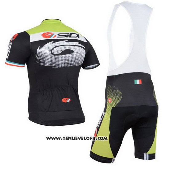 2015 Maillot Ciclismo Castelli SIDI Noir et Vert Manches Courtes et Cuissard